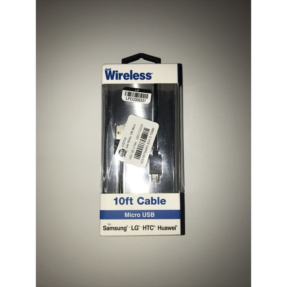Just Wireless 10ft Extra Length Micro USB
